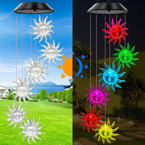 WENANA solar-powered hanging chimes for easy outdoor setup.