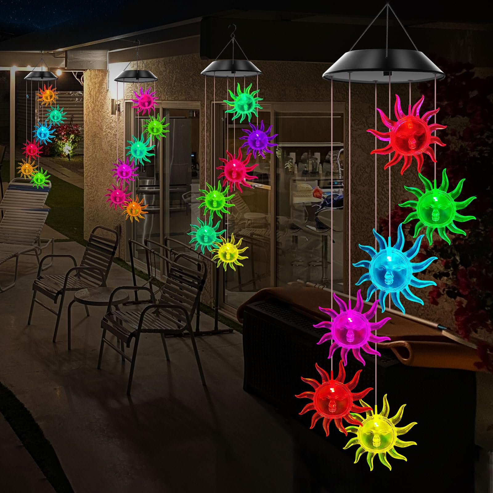 WENANA weather-resistant wind chimes withstand rain and sun.