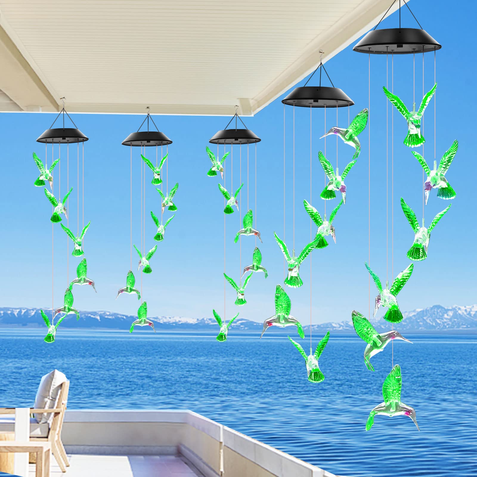 WENANA solar wind chime decorates courtyards and patios beautifully.