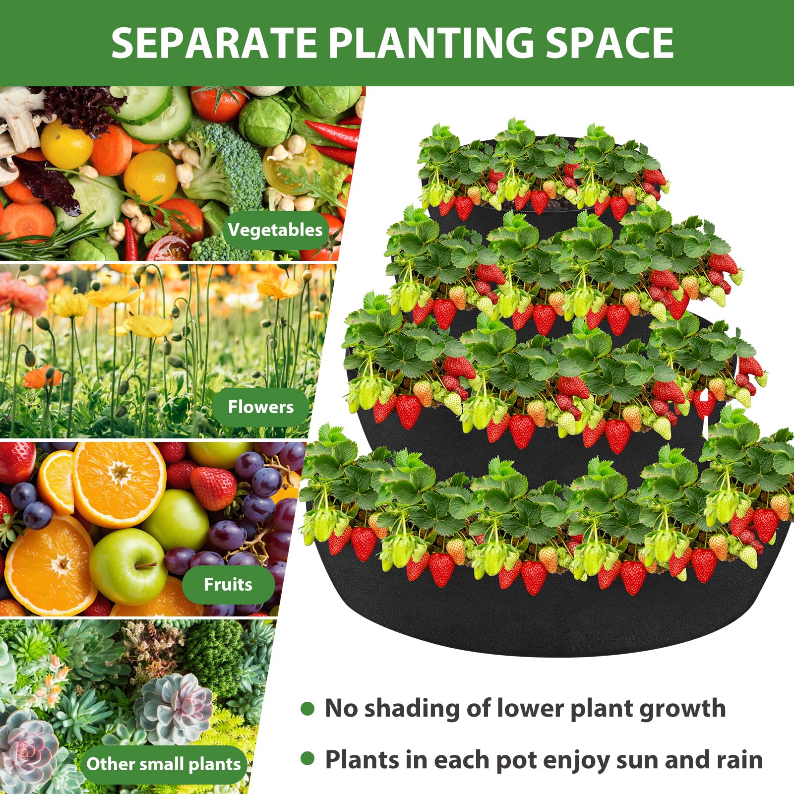 Wenfan round planter bottom diameter 39 inches for ample root space