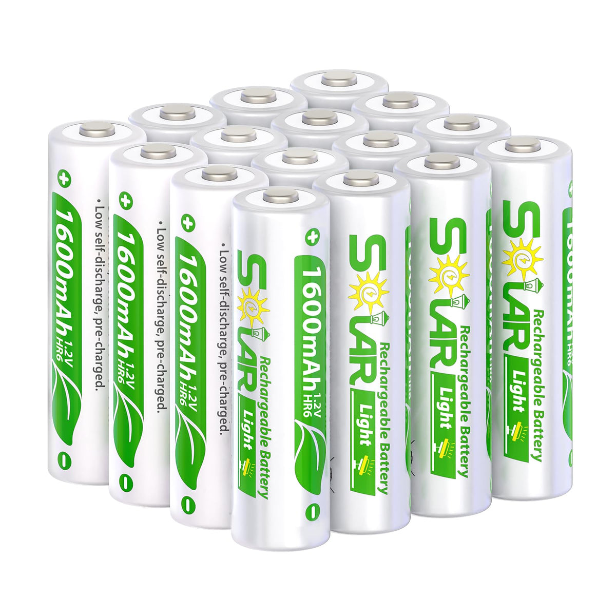 WENJOOP AA rechargeable batteries pack for solar lights, provides reliable power for garden lanterns