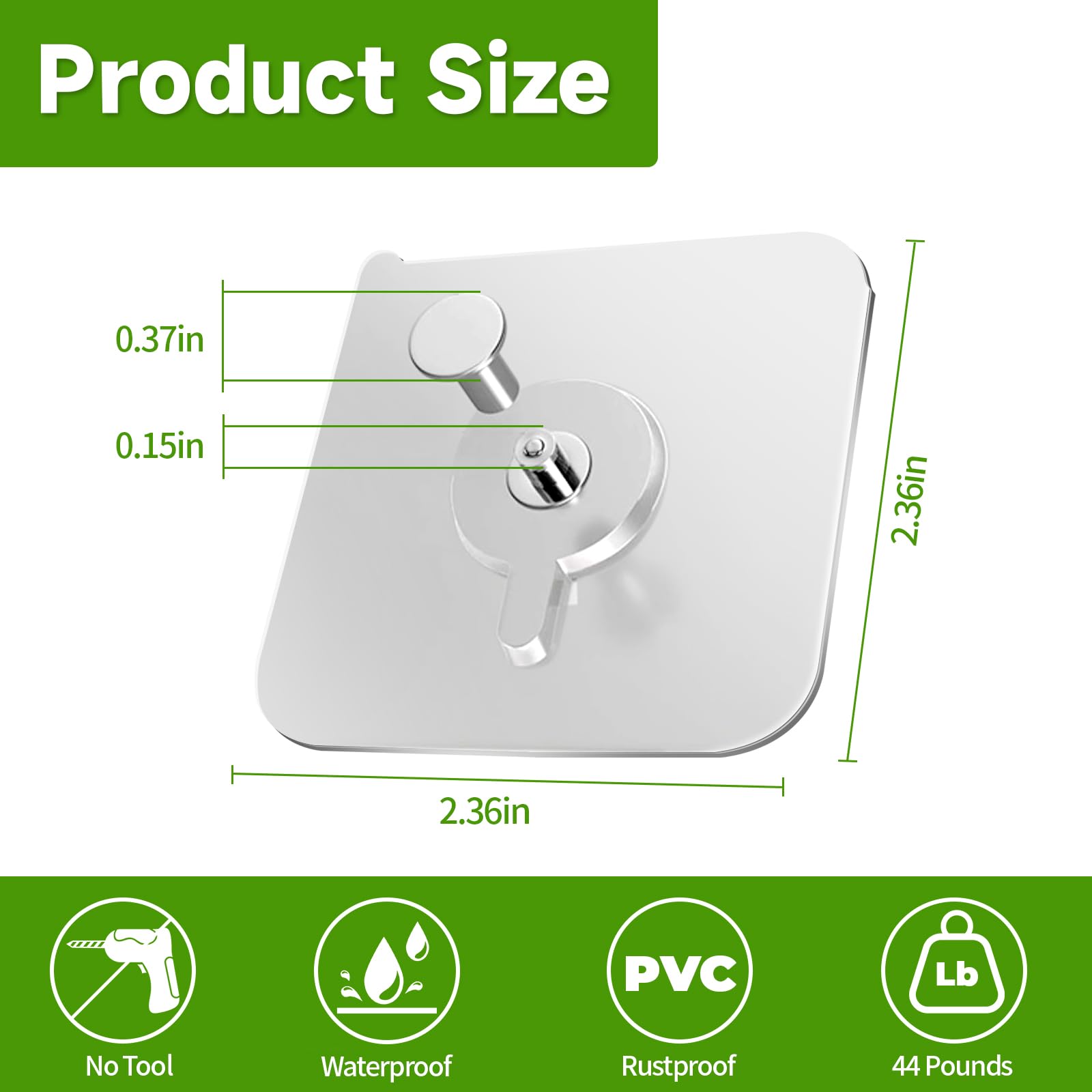 WENMIXER hook with 44lb capacity for sturdy items