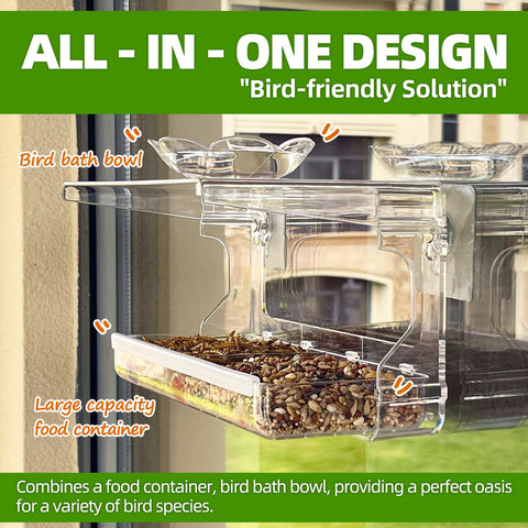 WENMIXER multi-function feeder-bowl combo attracts diverse species.