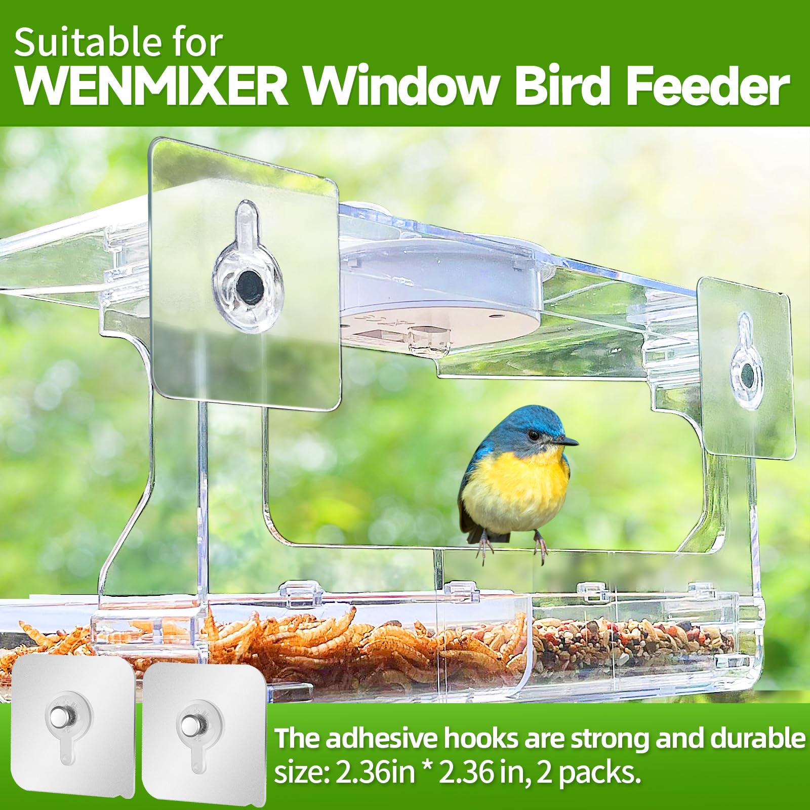 WENMIXER two-pack adhesive hooks for versatile mounting anywhere