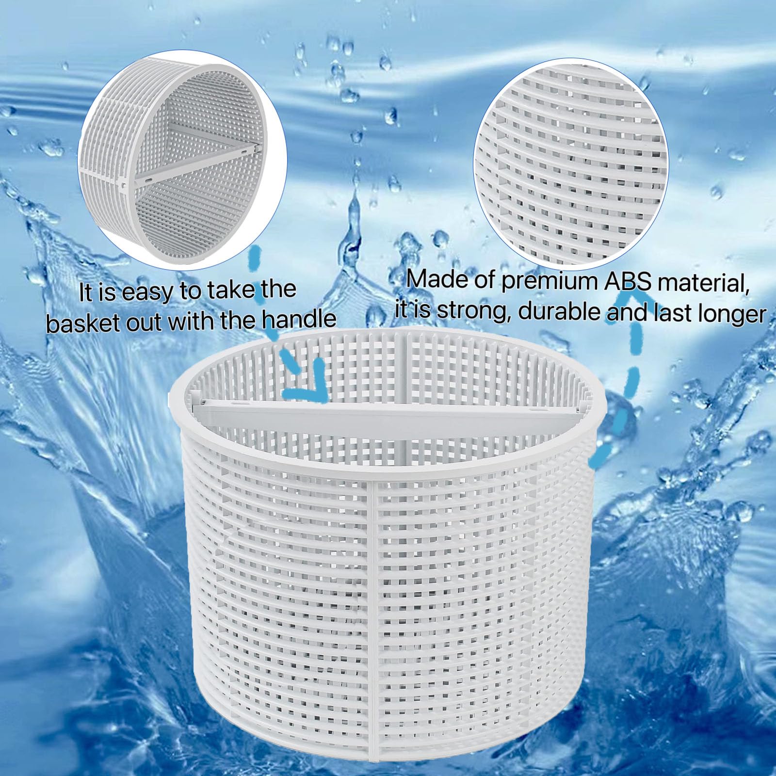 WENPENG pool skimmer basket interior open design for easy rinsing