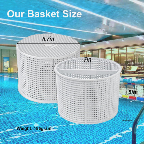 WENPENG skimmer basket shows bottom diameter 6.6 inches