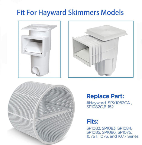 WENPENG skimmer basket shows top diameter 7 inches