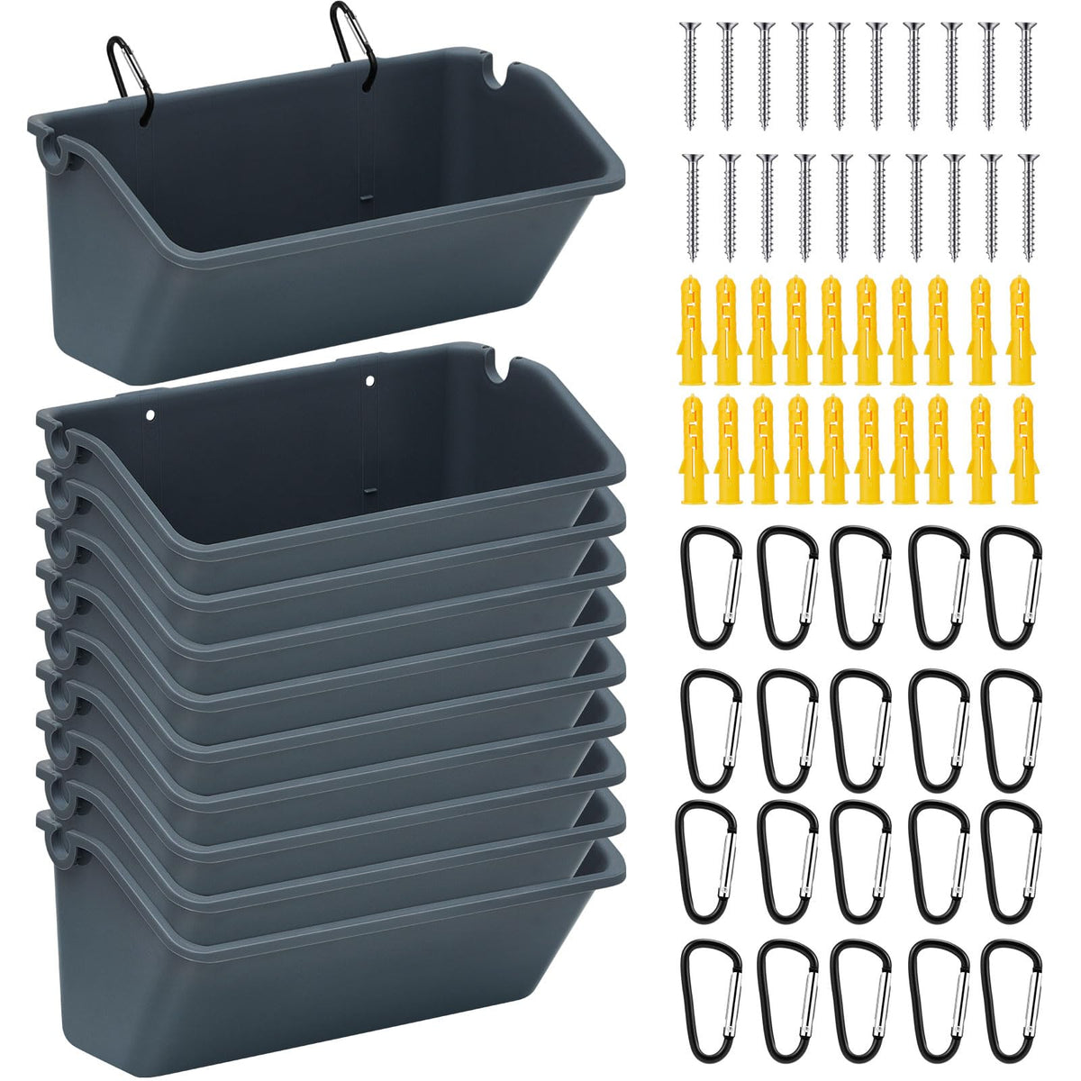 Wenqik 5-qt hanging chicken feeder keeps feed elevated for cleaner feeding.