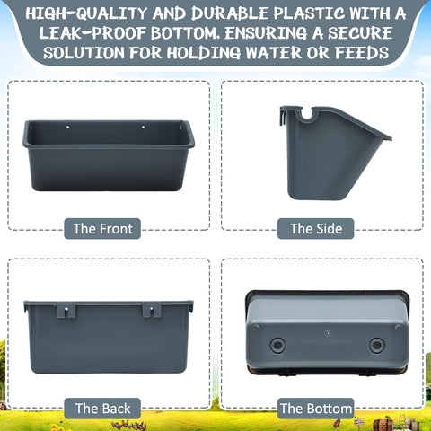 Wenqik goat feeder with clips provides secure installation on a fence.