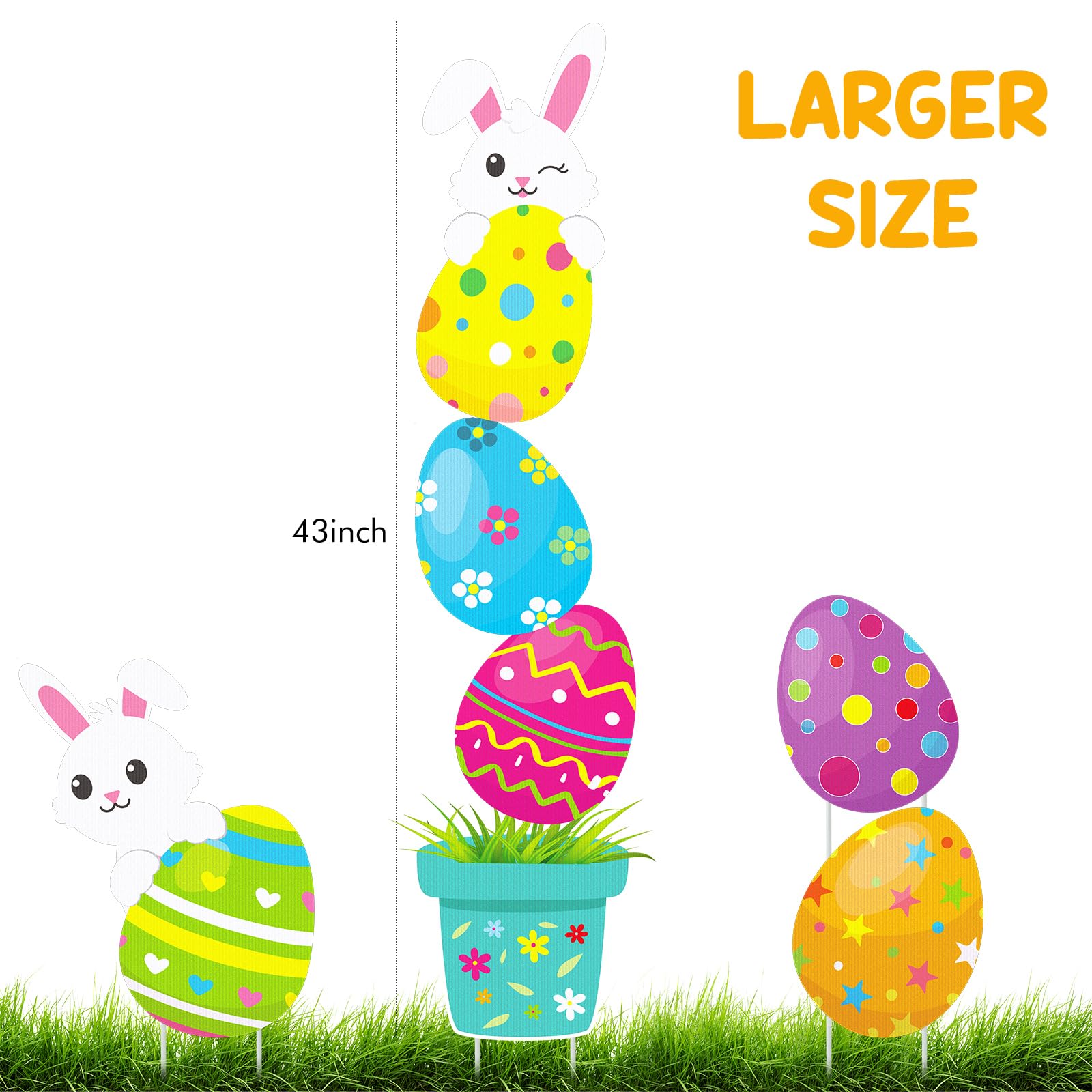 Wenqik assembled Easter yard decor offers easy DIY party props.