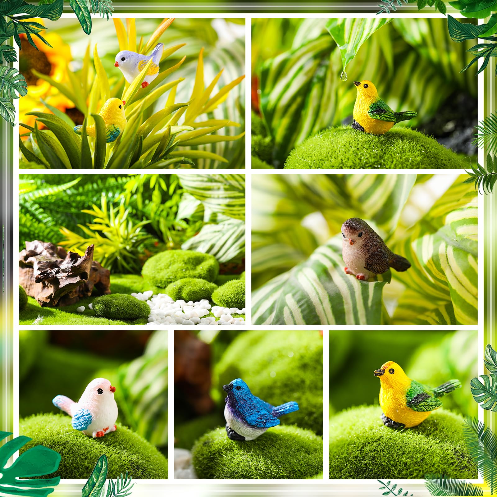Wenqik bird figurines as cake toppers and party décor