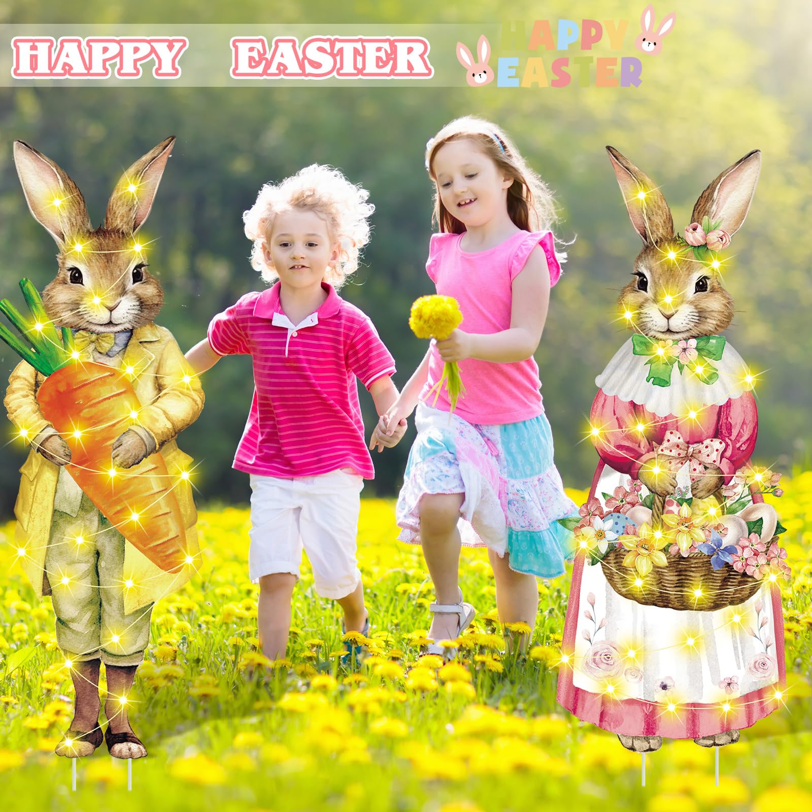 Wenqik Easter decorations brighten gardens and doorways with playful bunny charm