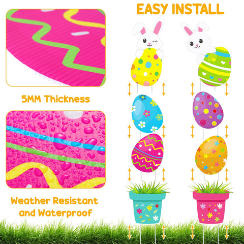 Wenqik Easter walkway signs line entrances with festive appeal.