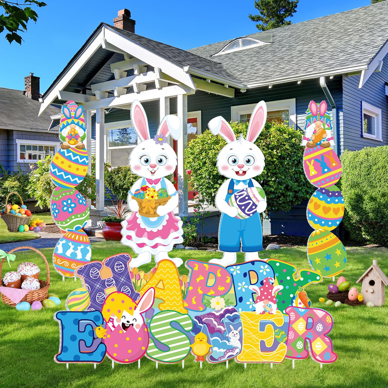 Wenqik corrugated plastic Easter sign for durable outdoor use