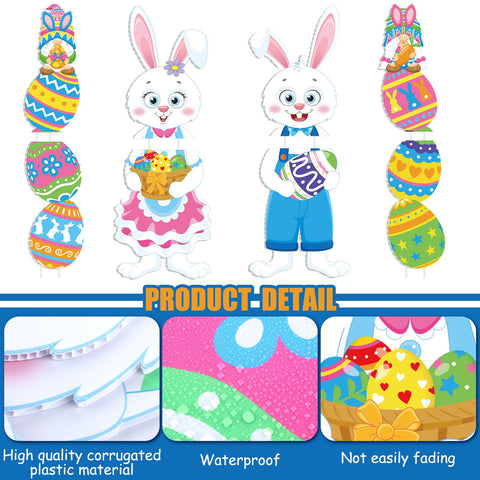 Wenqik Easter yard sign horizontal Happy Easter for entryways