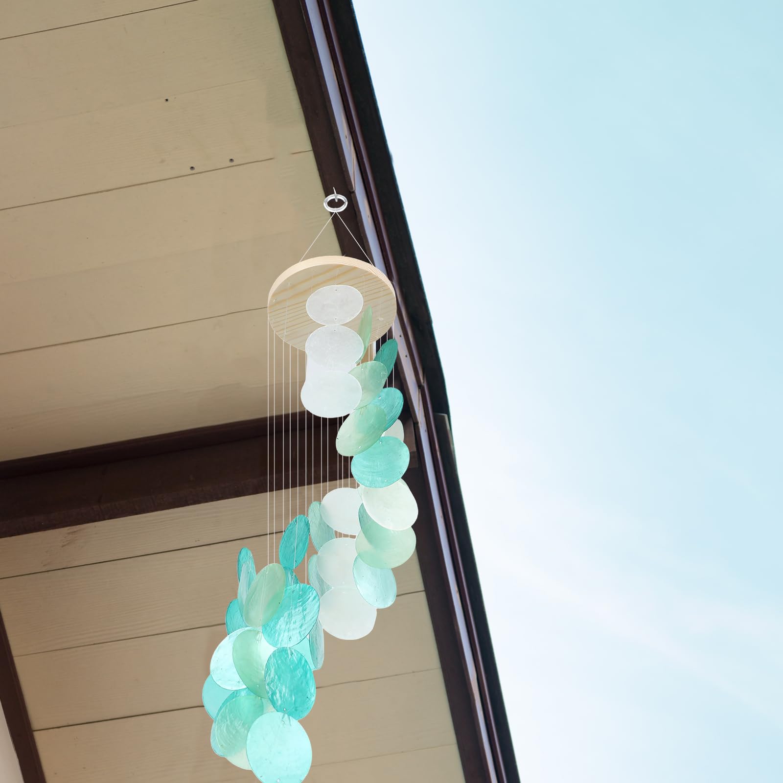 Wenqik wind chime hanging in garden for gentle sound