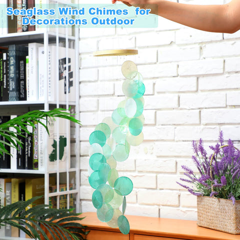 Wood and string detail of Wenqik wind chime for durability