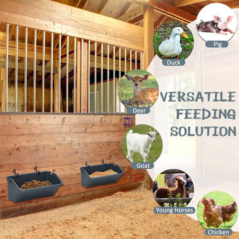 Wenqik versatile fence feeder suits chickens, ducks, goats, and more.