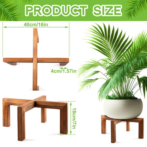 Wenqik wood plant stand easy assembly elevates plants quickly