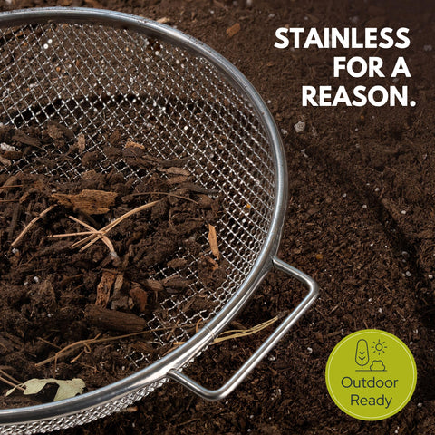 1/8 inch mesh detail helps filter sand and fine soil during screening