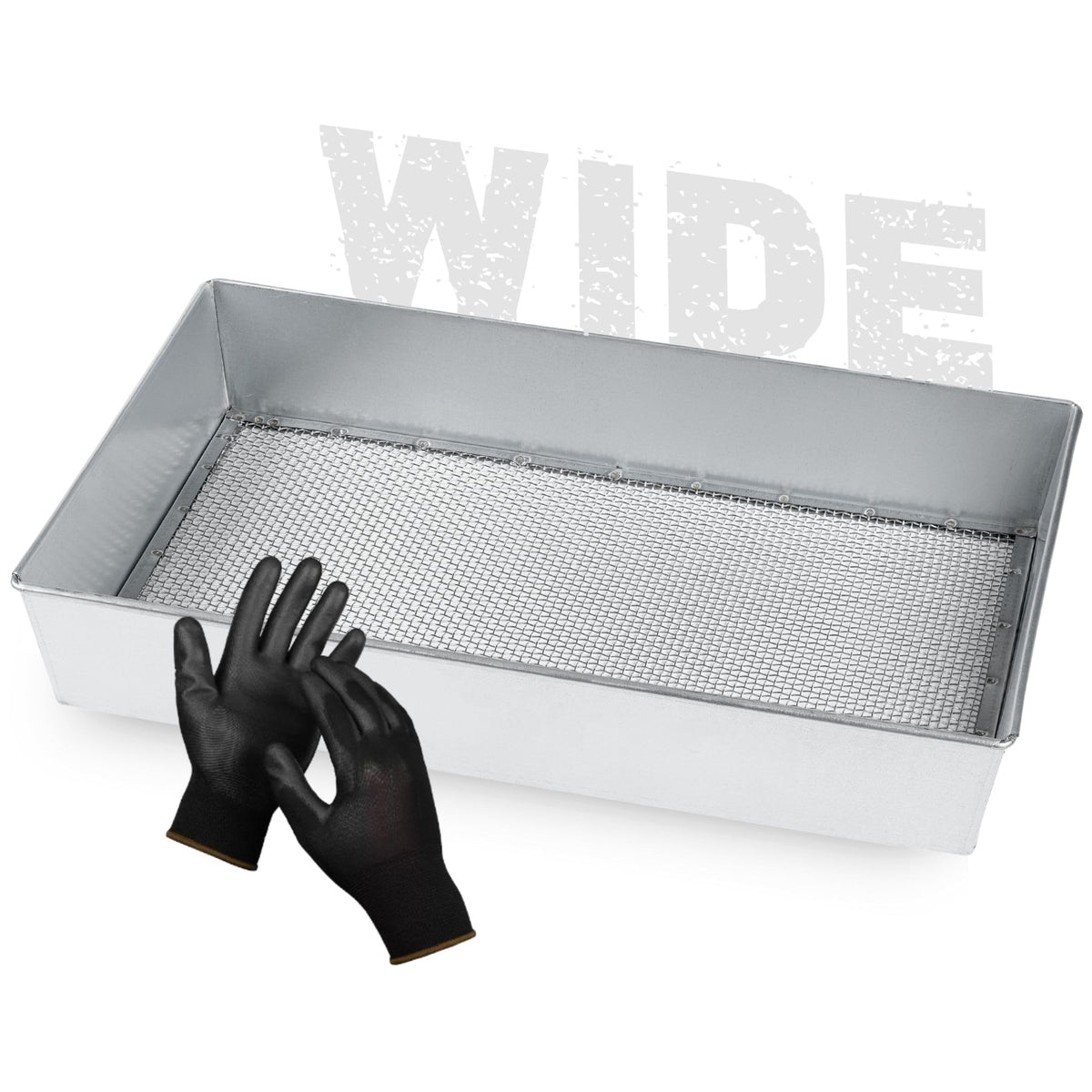 Wenses Soil Sifter Wide top view shows large capacity for big jobs
