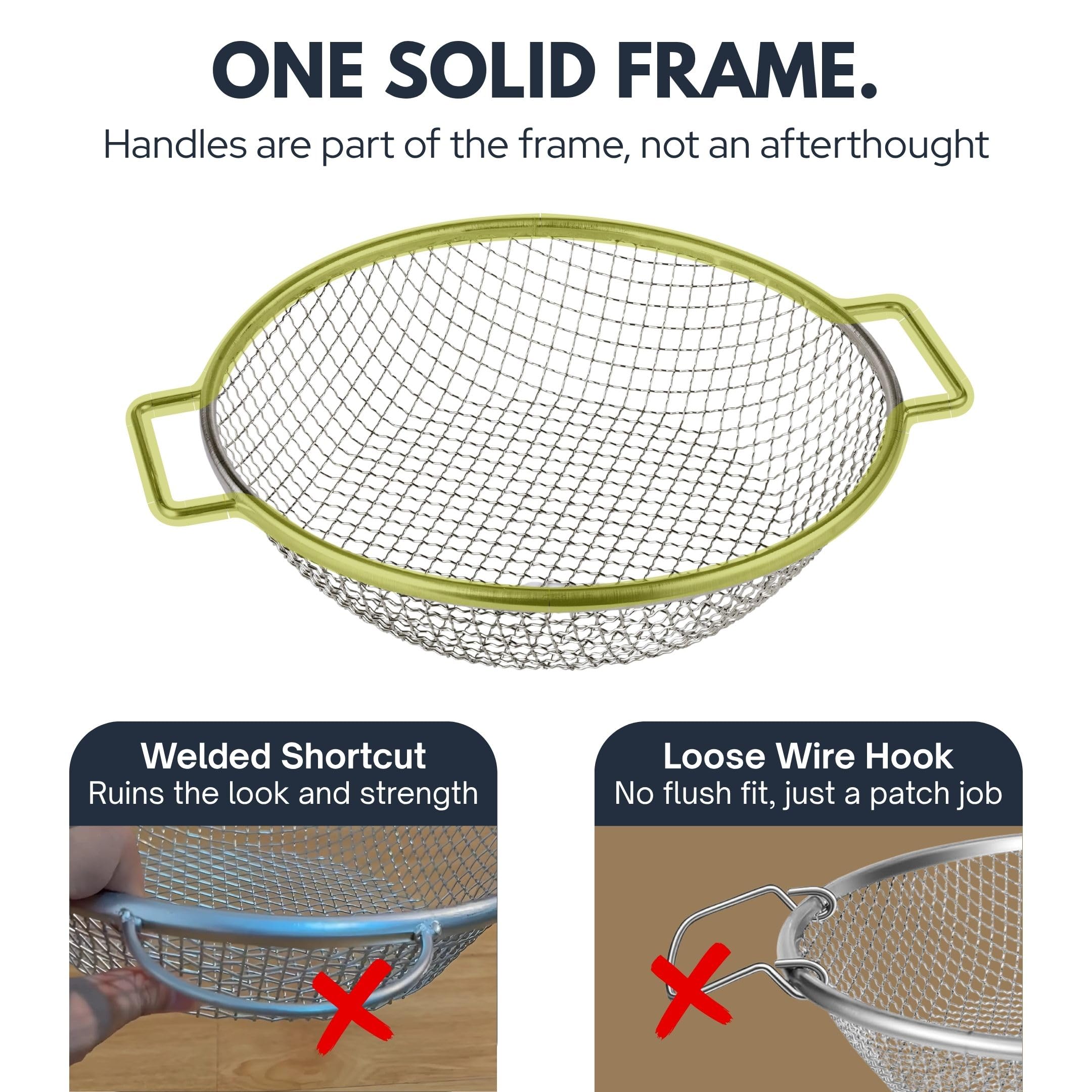 Wenses stainless steel sieve suitable for gravel and coarse soil screening.