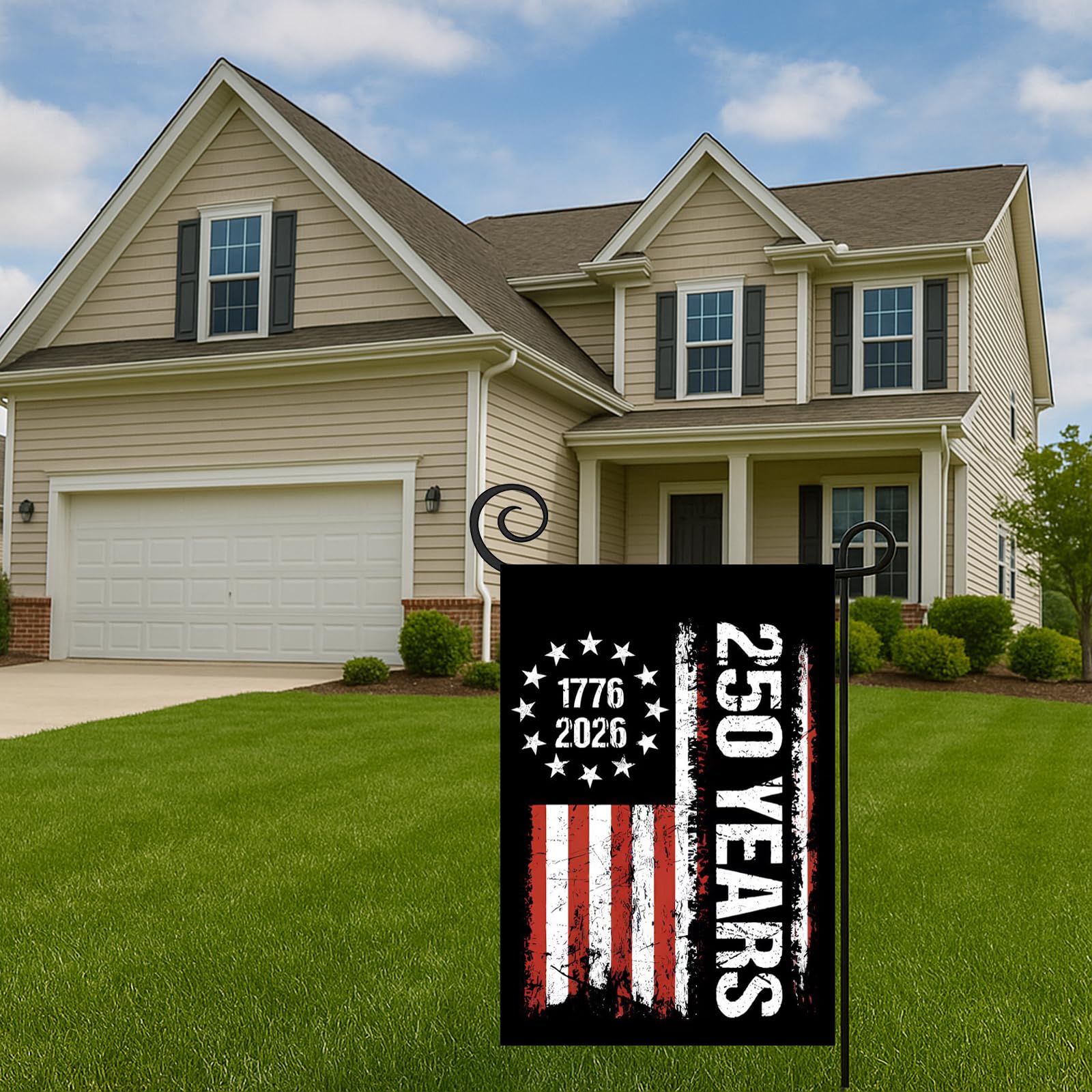 WENWELL 12x18 garden flag remains clearly visible in outdoor spaces with bold imagery