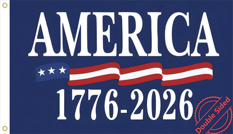 WENWELL 1776-2026 flag double-sided displays outdoor graphics clearly