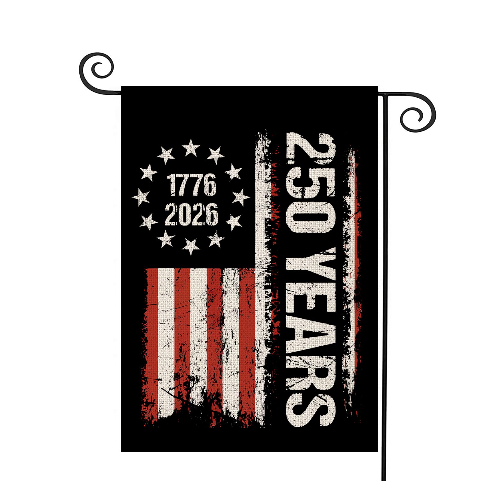 WENWELL 1776-2026 garden flag with circular star design for yard display