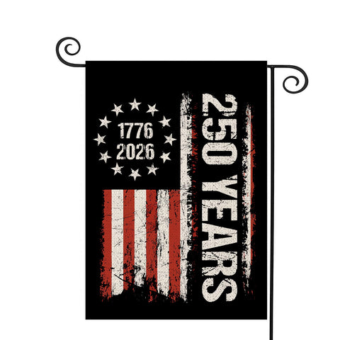 WENWELL 1776-2026 garden flag with circular star design for yard display