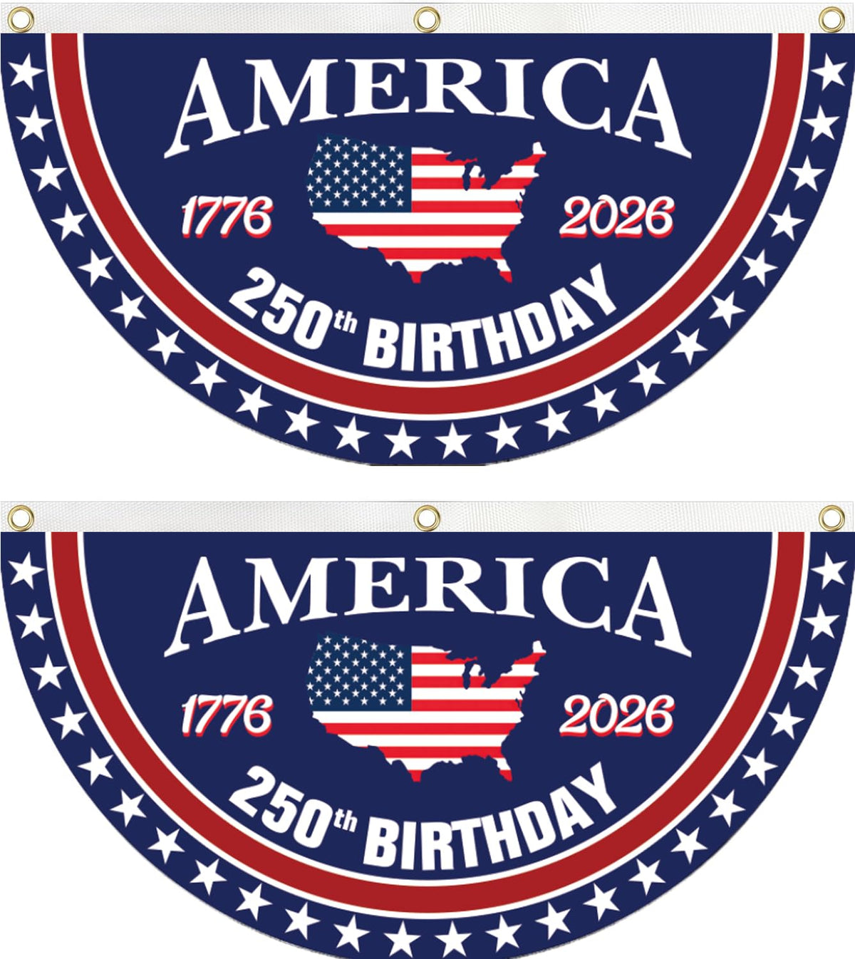 WENWELL 250-year anniversary bunting with eagle and flags for outdoor display.