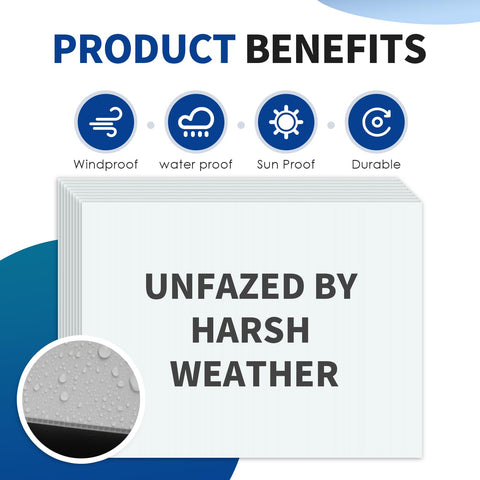 WENWELL corrugated plastic yard sign 4mm, weather resistant for long-lasting display.