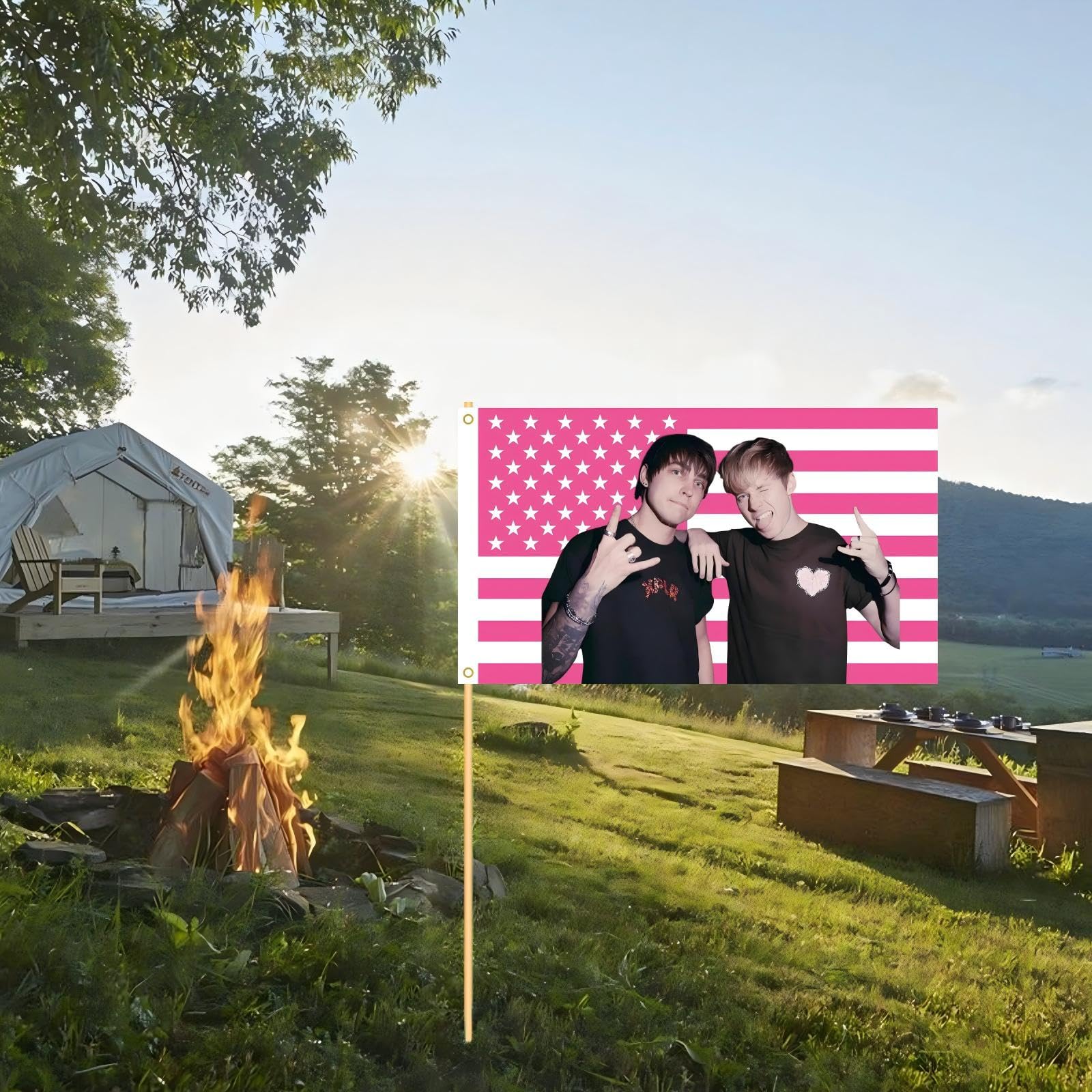 WENWELL 3x5 feet flag tapestry provides substantial dorm-wall coverage.