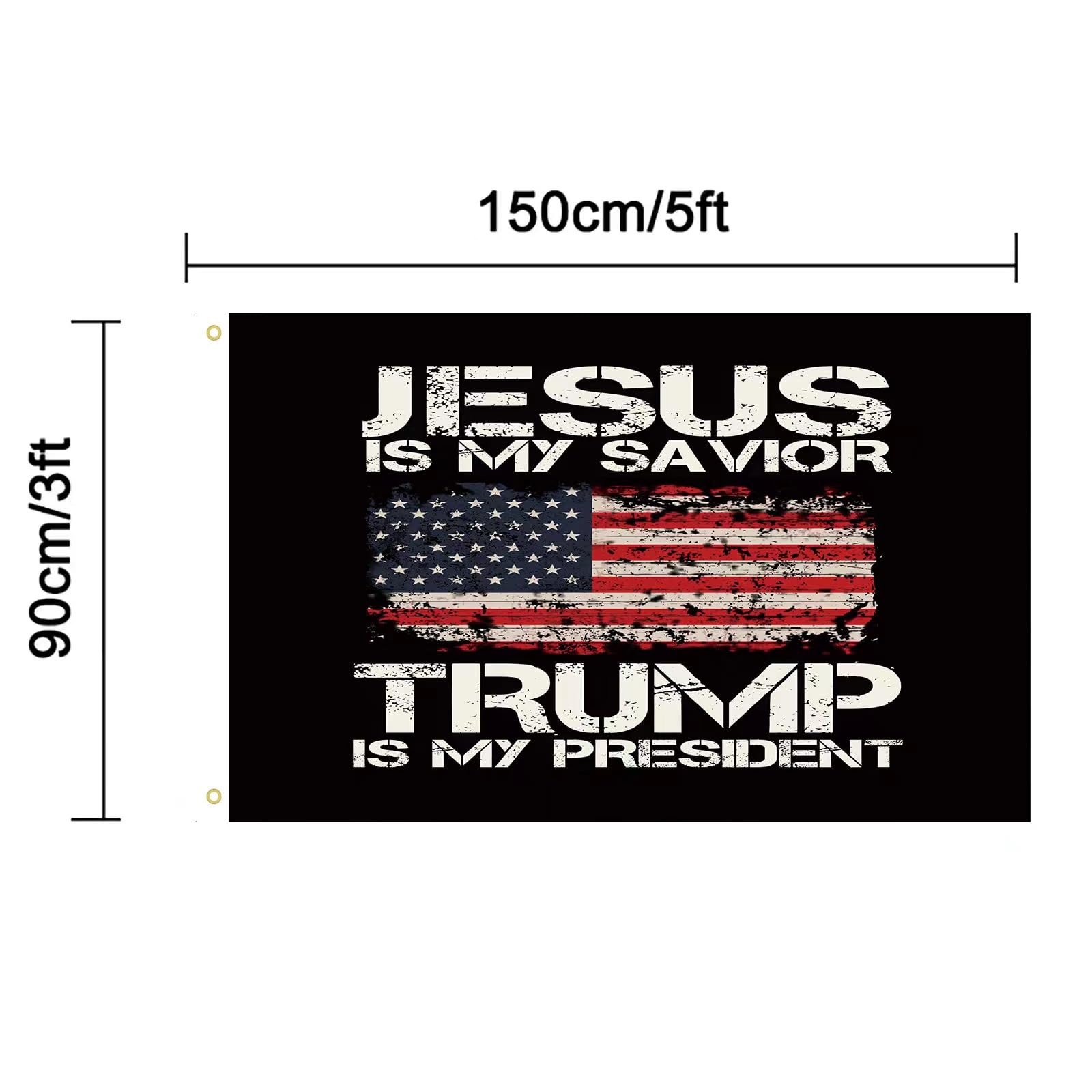 WENWELL flag mounted with grommets for indoor or outdoor hanging