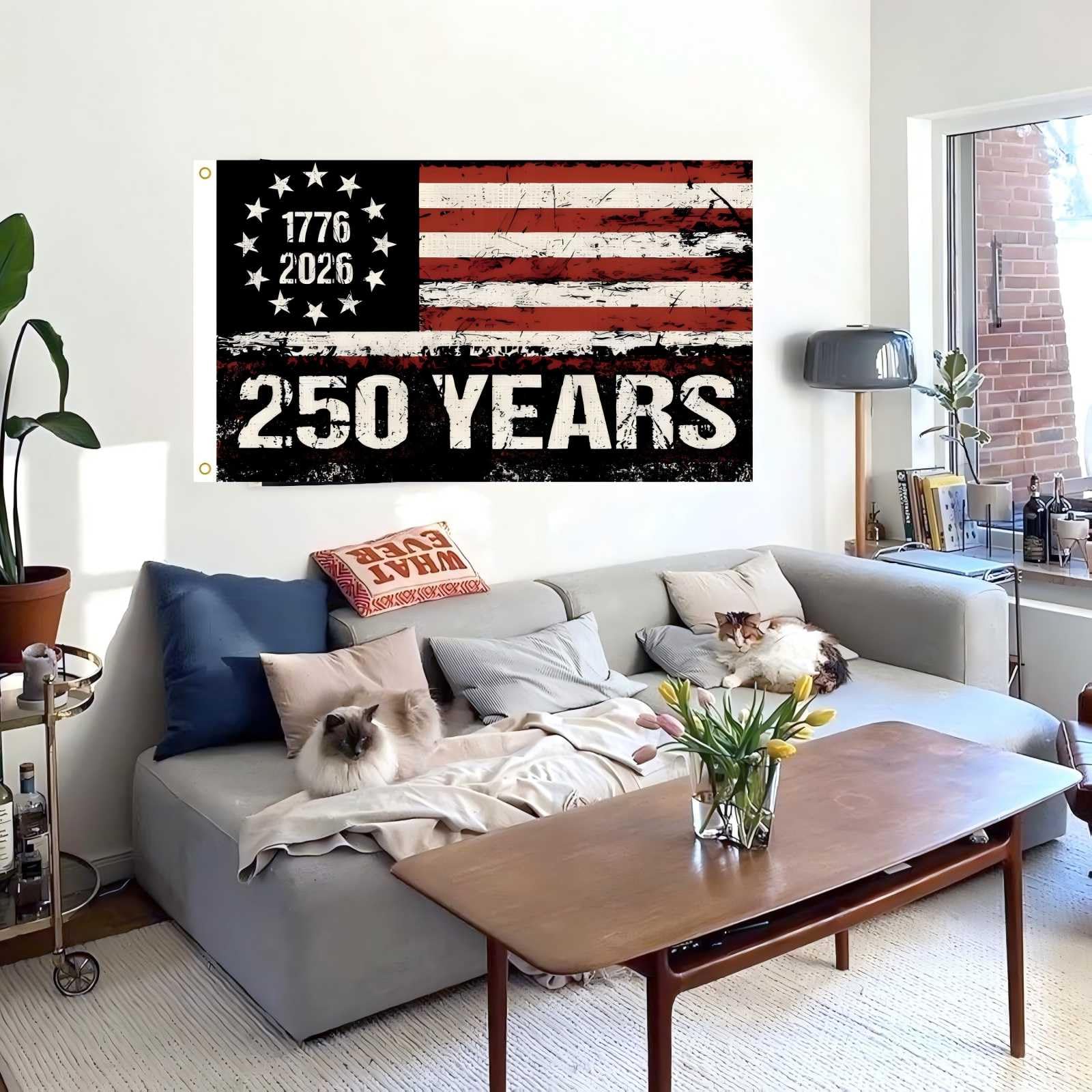 WENWELL Independence Day decor flag celebrates American history.