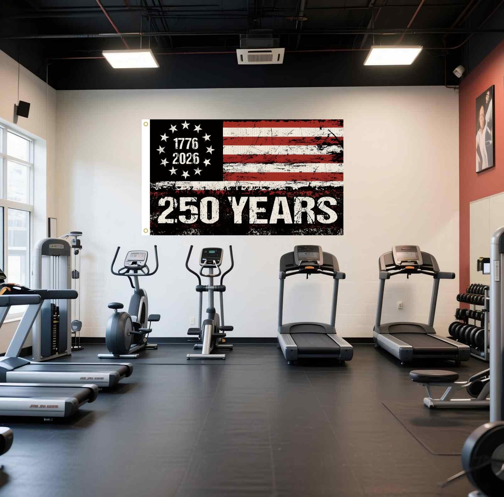 WENWELL patriotic banner commemorating 250 years of American heritage.