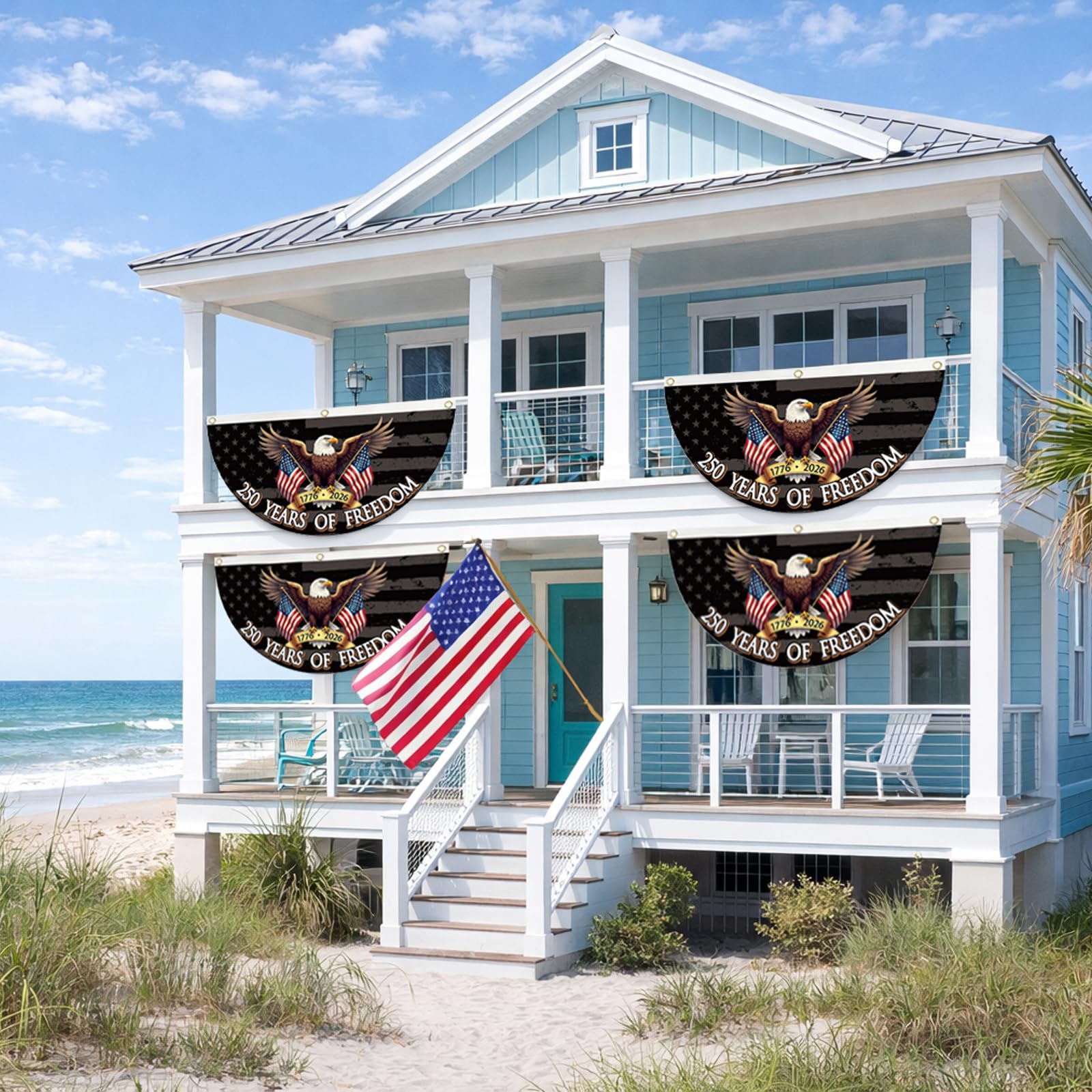 WENWELL two-pack flag set offers versatile patriotic displays