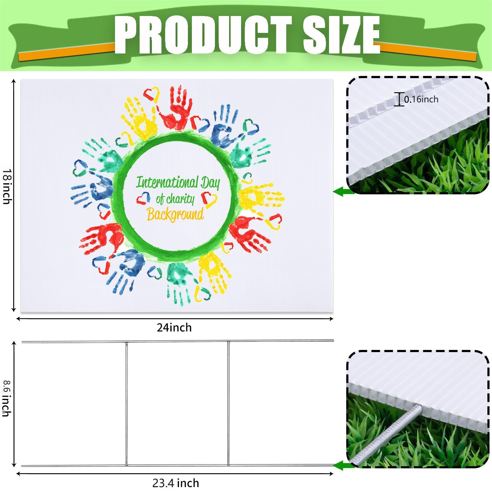 WENWELL white corrugated plastic sign offers durable, weatherproof advertising surface