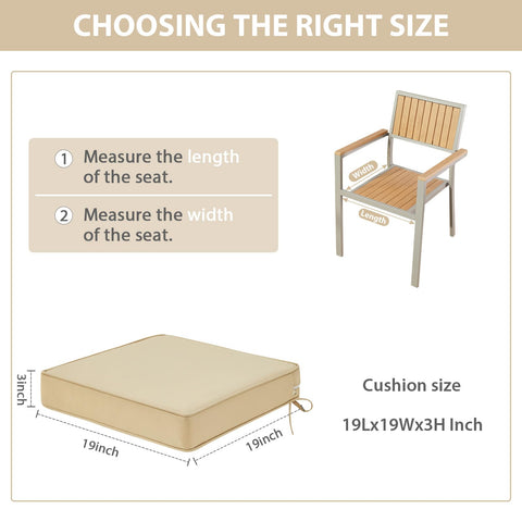WEOAVRY cushions feature straps to stay secure on chairs