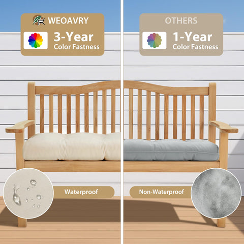 WEOAVRY easy-clean beige bench cushion ready for busy homes