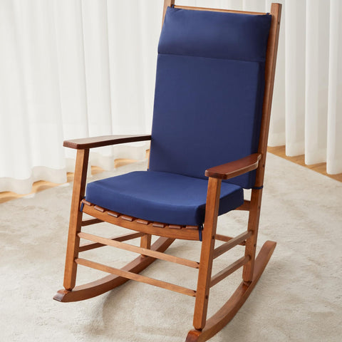 WEOAVRY blue rocking chair cushions set for comfortable indoor and outdoor seating.