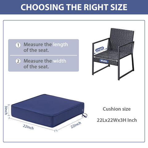 WEOAVRY strap-design outdoor chair cushion stays in place during windy days