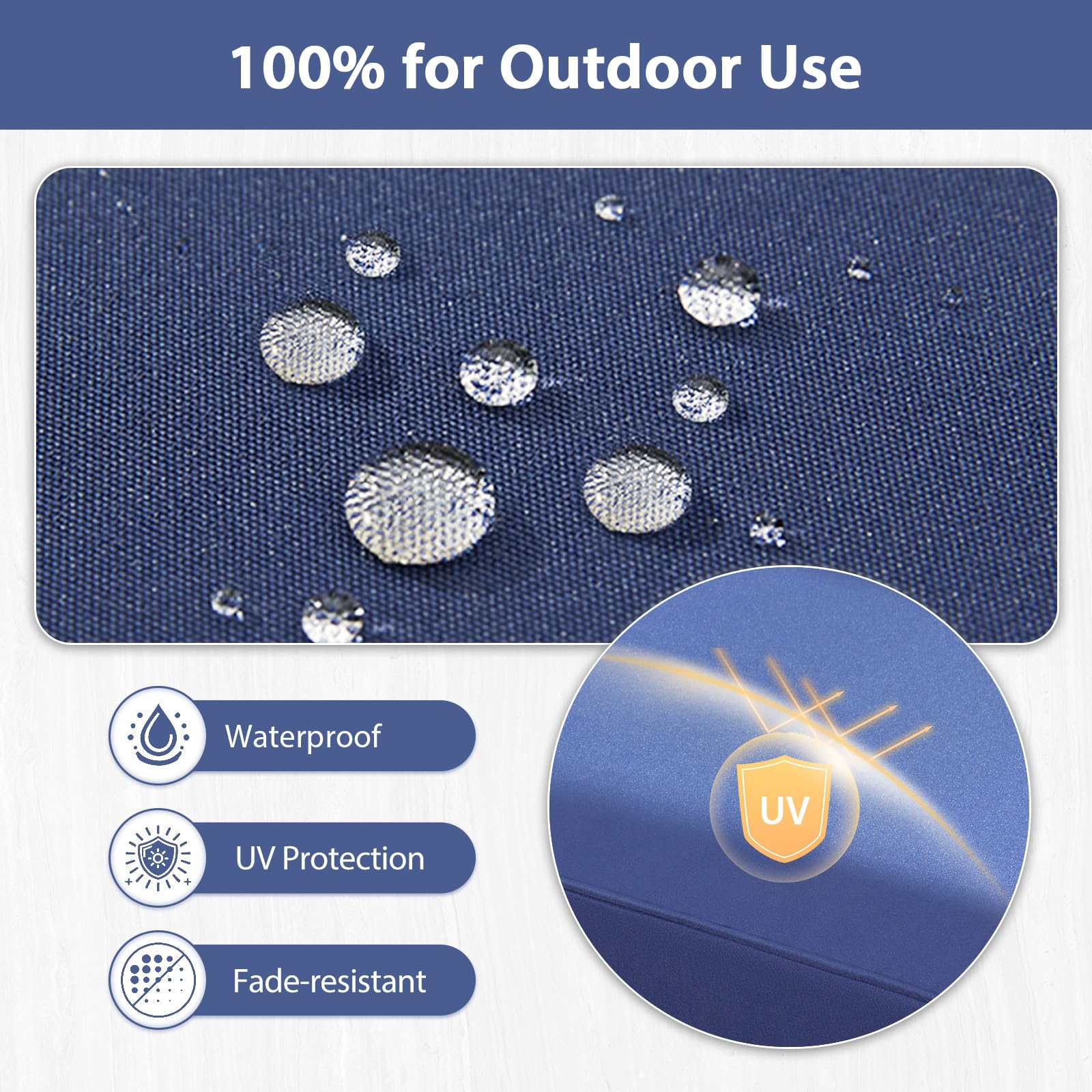 WEOAVRY sturdy-support outdoor chair cushion provides durable seating for busy outdoor spaces
