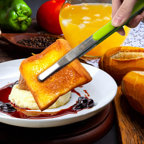 Weogot high-heat resistant tongs for BBQ and sizzling pans.