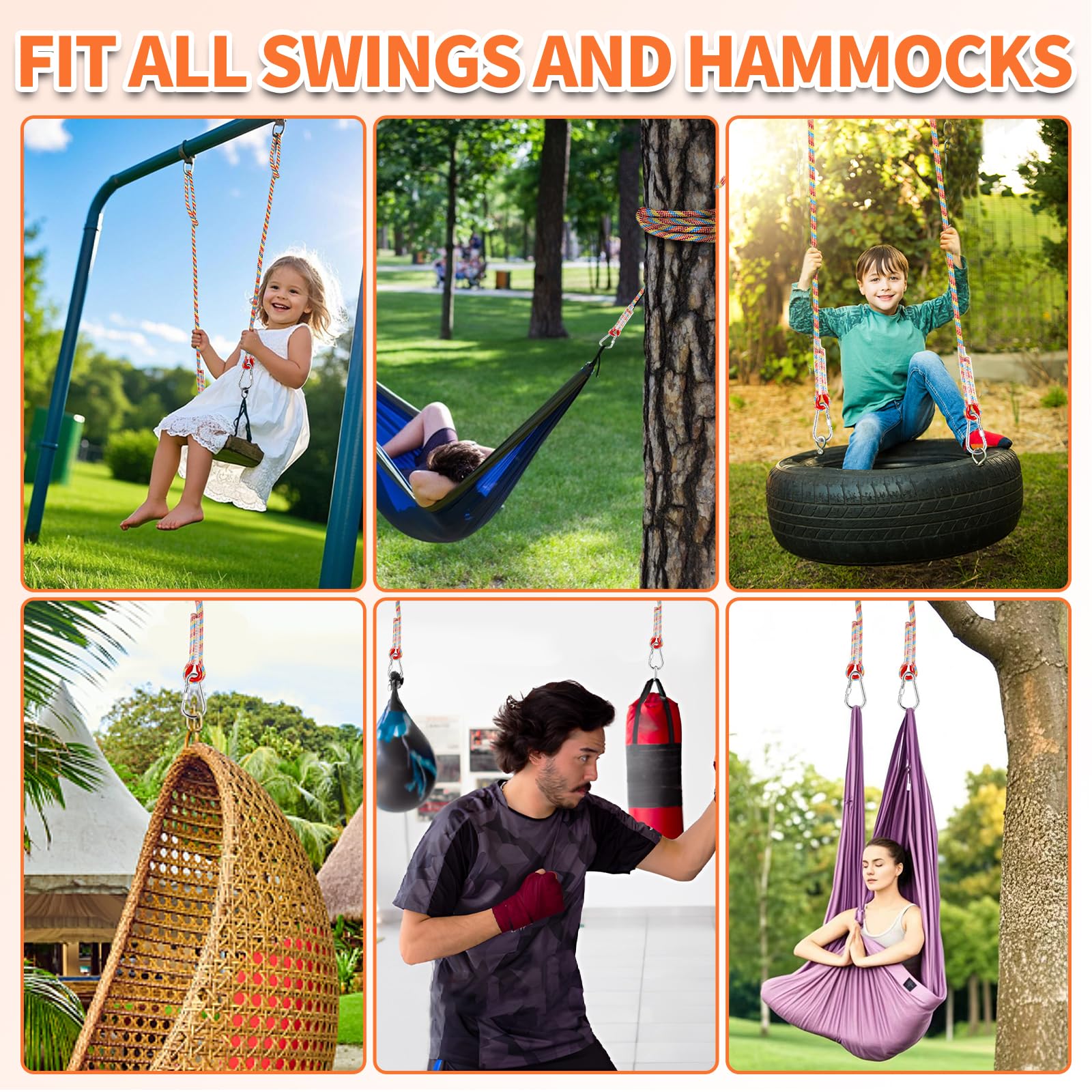 Werfeito multi-use setup supports swings and hammocks in any outdoor space
