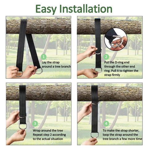 Werflyto straps enable hammocks and porch swings