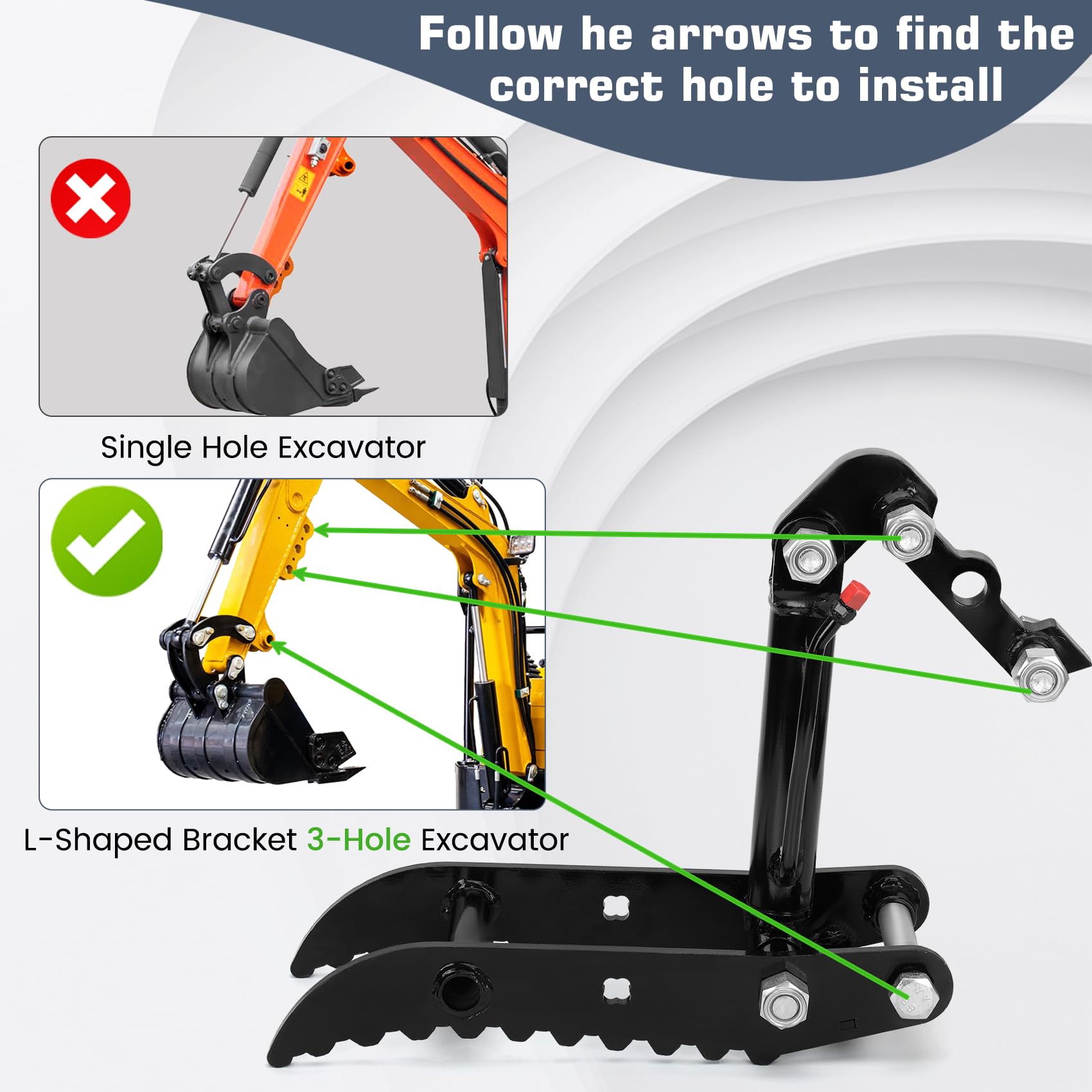 L-shaped bracket attachment provides precise alignment for Werhoo thumb.