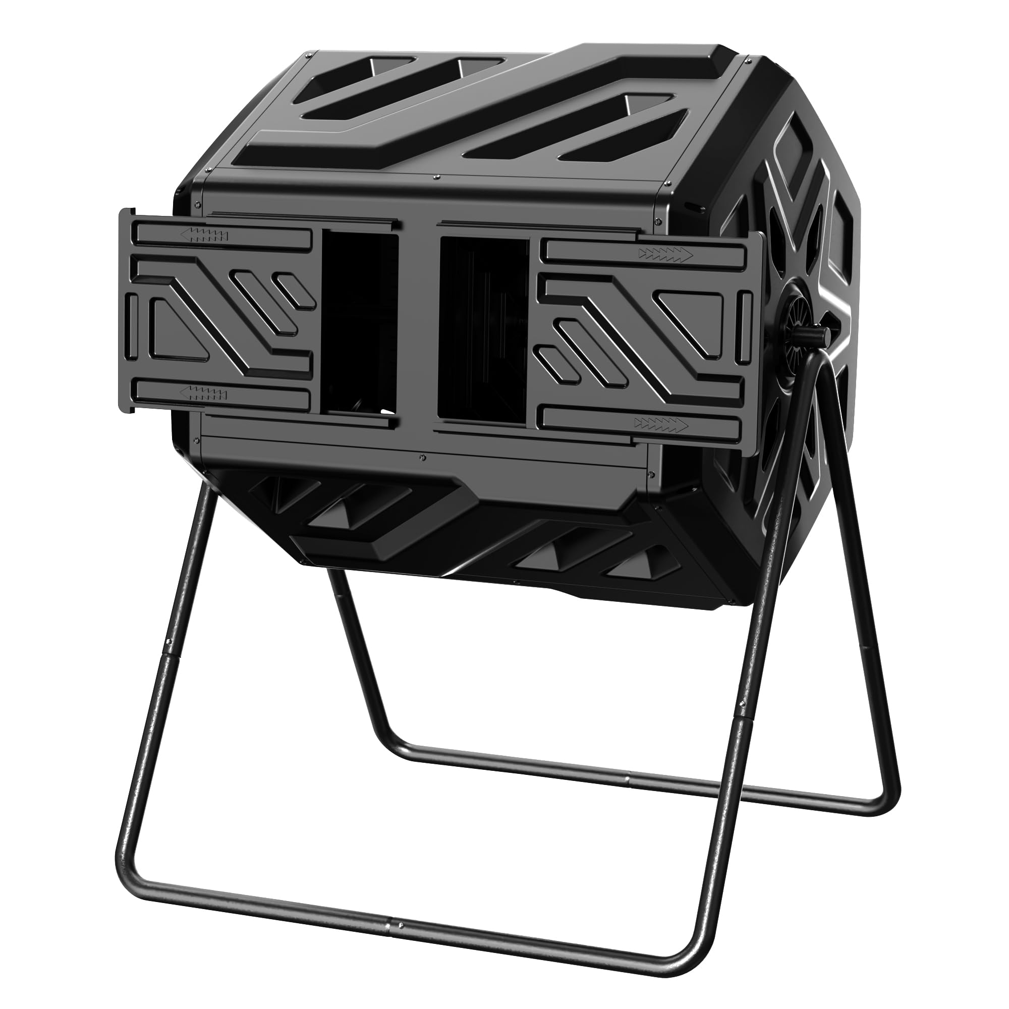 Werph 43-gallon dual-chamber compost bin showing large capacity for garden waste