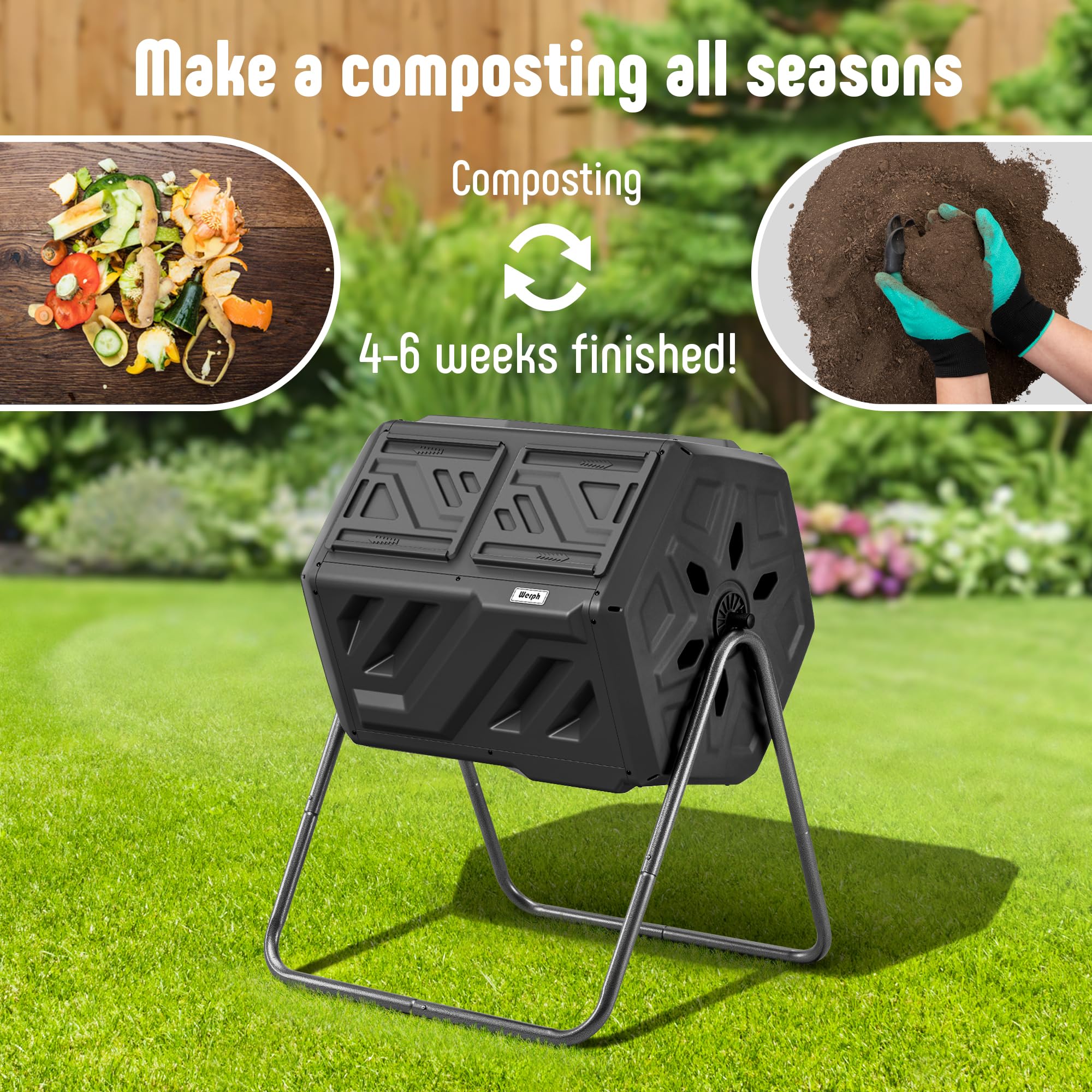 Werph compost system producing compost in 4-6 weeks