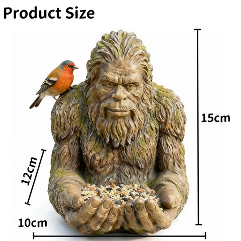 WesGen Bigfoot Bird Feeder hanging on a tree; tool-free setup.